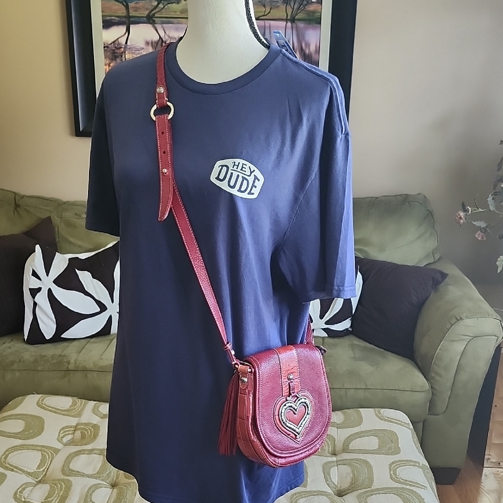 SALE💥Brighton Leather Love Ya Org Heart Crossbody - Picture 3 of 13